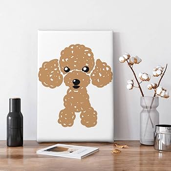 Amazon.co.jp: アートポスター フレーム 装飾画 トイプードル 犬